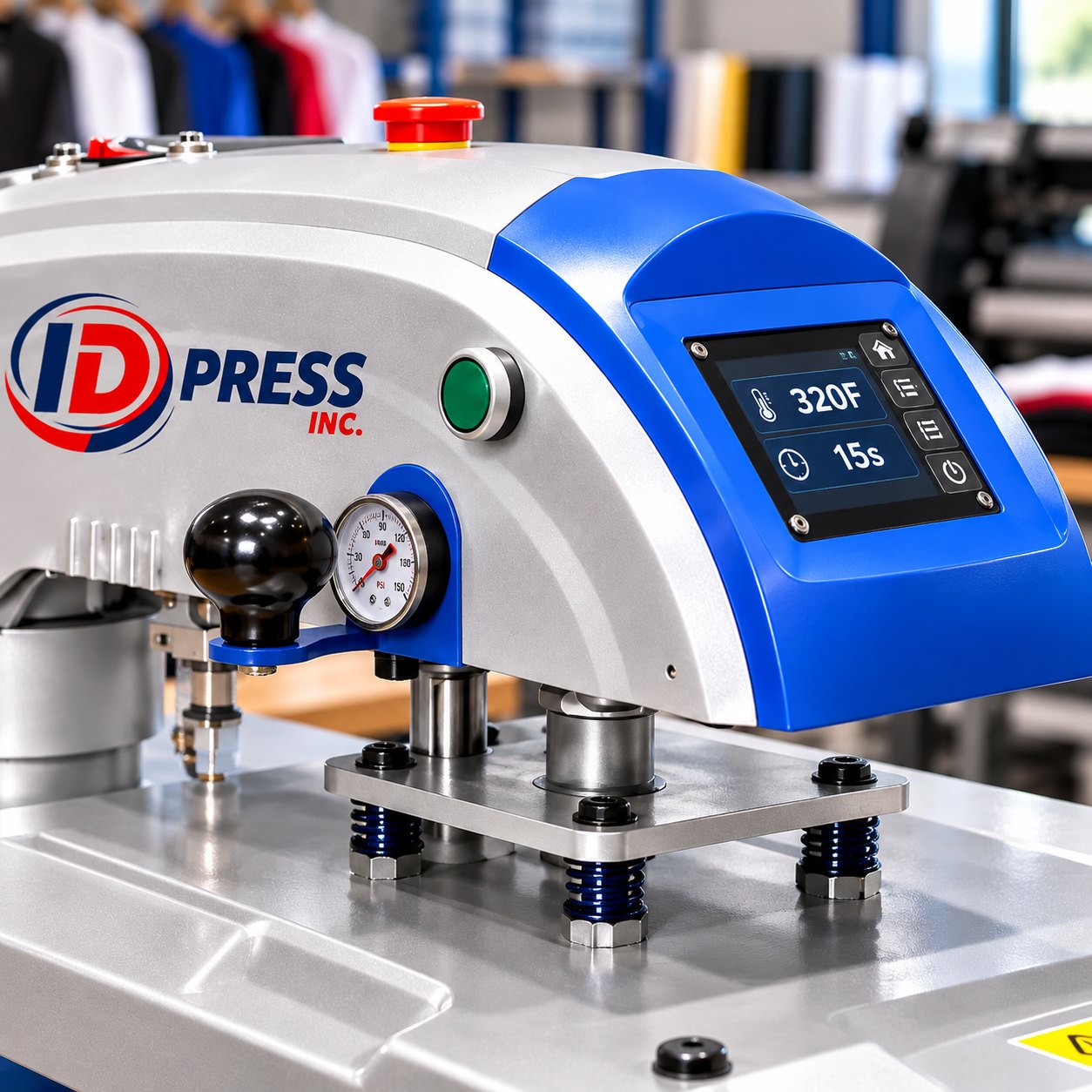 Machine #A digital controller and pressure gauge